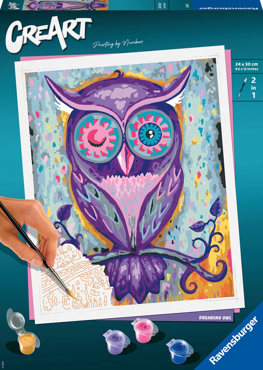 Ravensburger Kreart Gemälde über Number Dreaming Owl