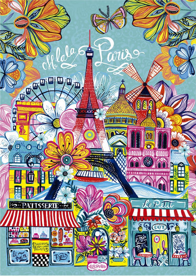 Educa Puzzle Paris Auto Pintos 1000 Teile Erwachsene.