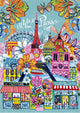 Educa Puzzle Paris Auto Pintos 1000 Teile Erwachsene.