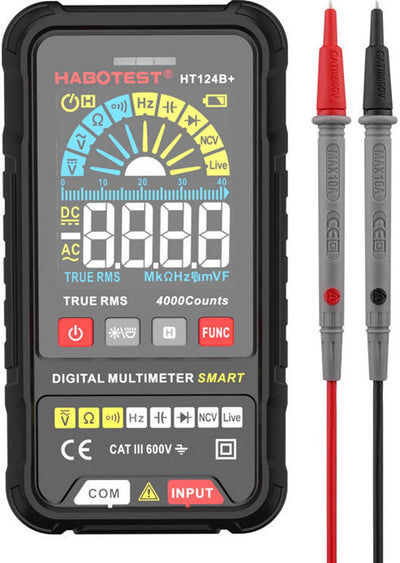 Habotest digitales Universalmultimeter für Spannungen, Ströme und Widerstände HT124b+