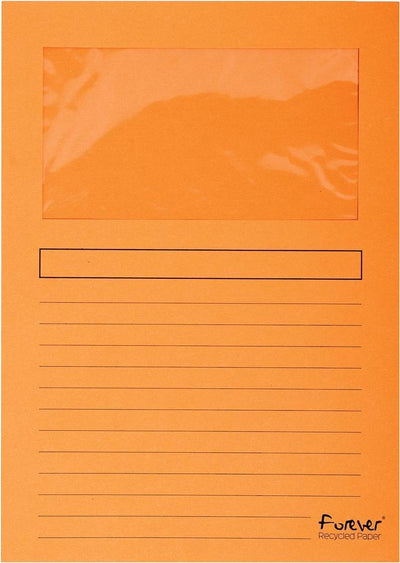 L-Cover 50104e Papier 31x22cm orange Fenster beschreibbar