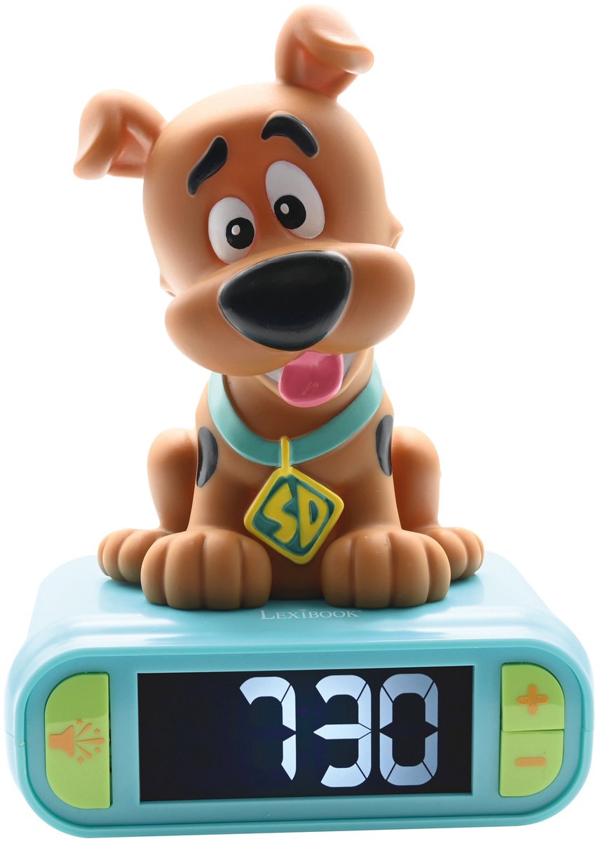 Lexibook Digitalwecker mit Scooby Doo 3D-Nachtlicht und Soundeffekten