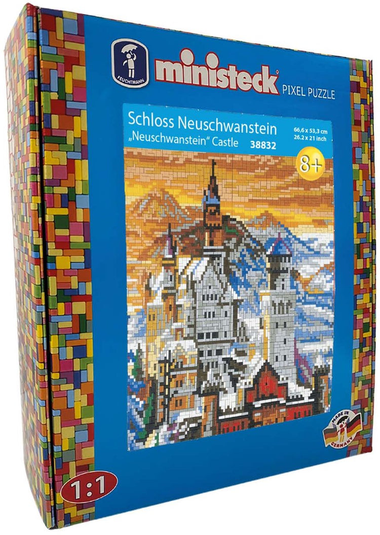 Ministeck Baukasten Schloss Neuschwanstein - XXL-Mosaikbox - 9800 Teile.