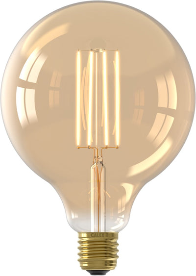 Calex-Filament-LED-Lampe – G125-Vintage-Lichtquelle – E27 – Gold – warmweißes Licht – dimmbar