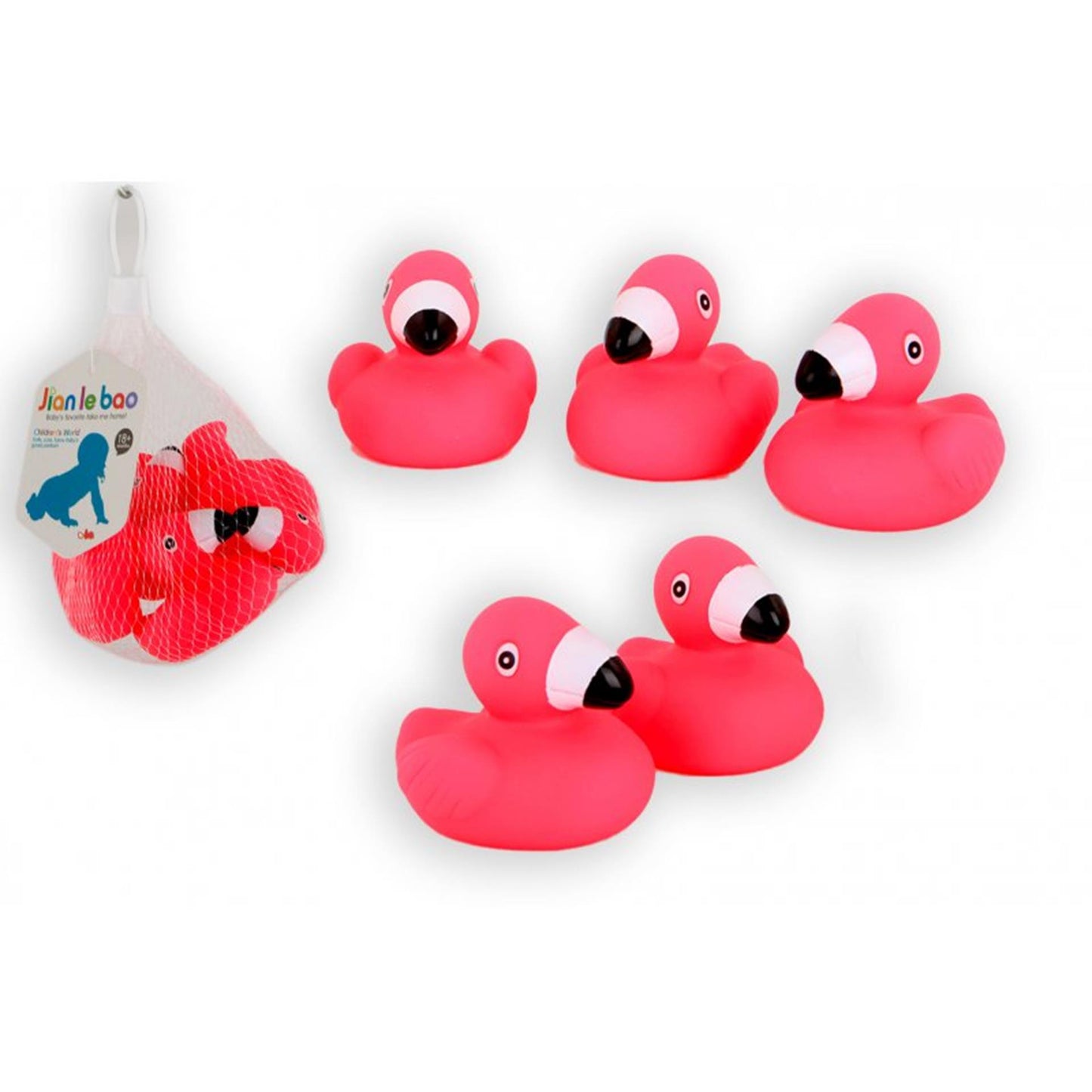 Flamingo Badefiguren 6cm Netz à 5 Stück