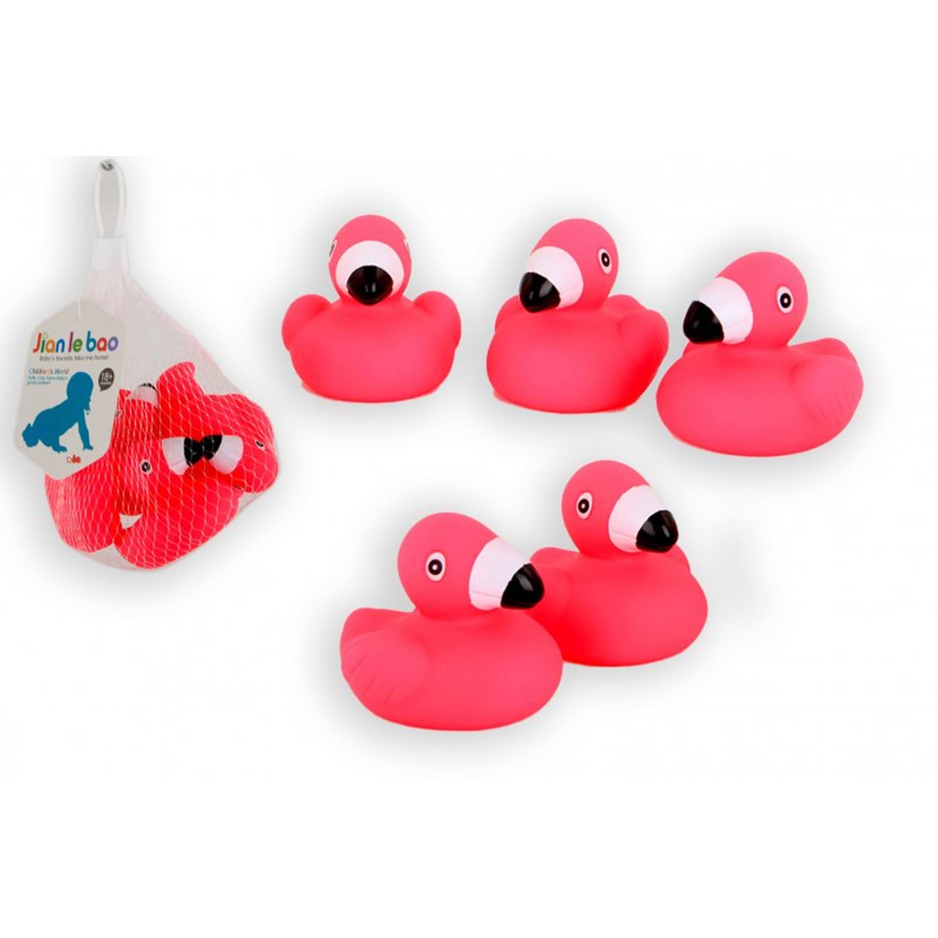 Flamingo Badefiguren 6cm Netz à 5 Stück