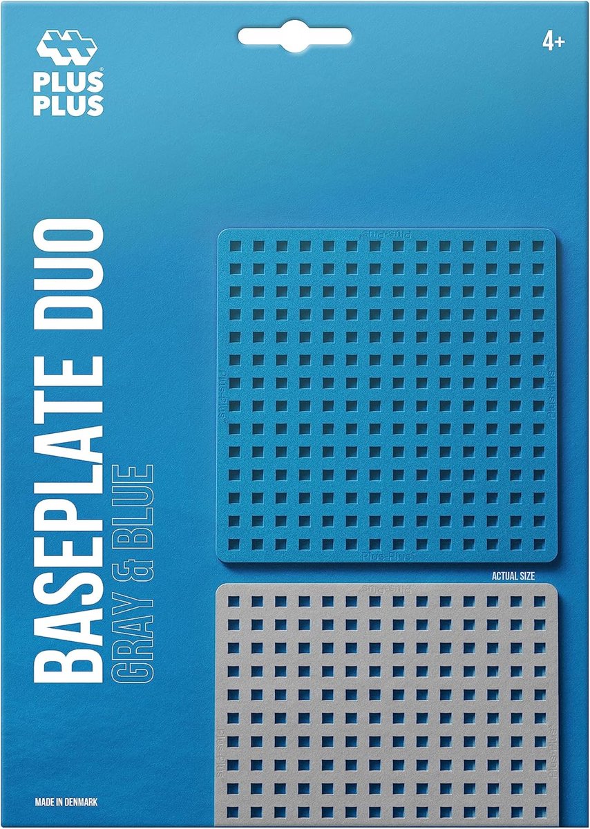 Plus-Plus Grundbauplatte blau grau 2-teiliger Bausatz – 3840 – Konstruktionsspielzeug – Konstruktionsspielzeug – Set mit Bausteinen – ab 5 Jahren