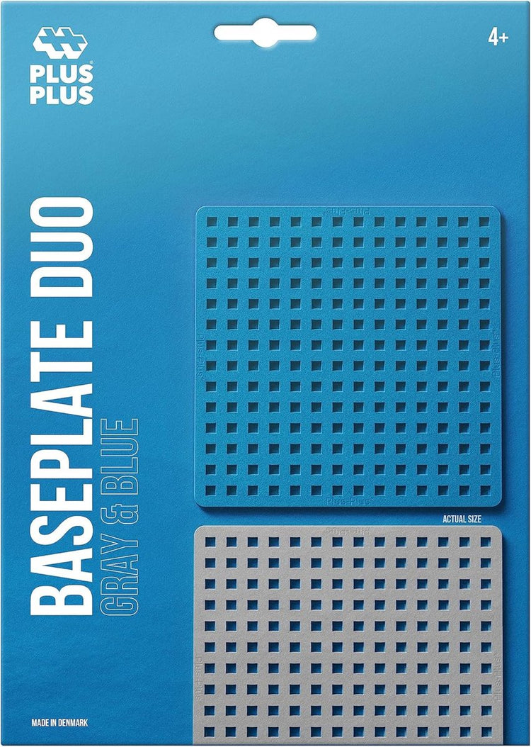 Plus-Plus Grundbauplatte blau grau 2-teiliger Bausatz – 3840 – Konstruktionsspielzeug – Konstruktionsspielzeug – Set mit Bausteinen – ab 5 Jahren