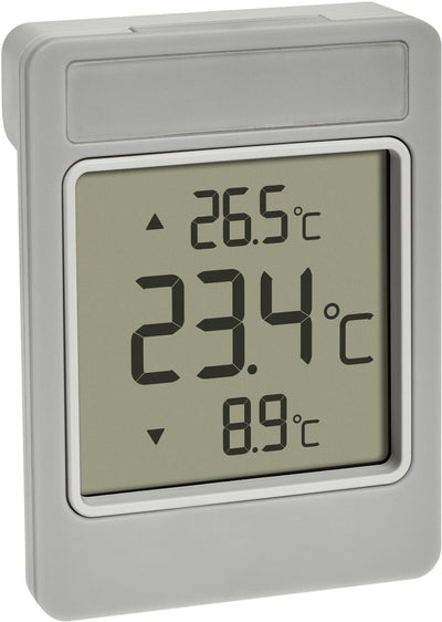 Tfa Dostmann Digitales Fensterthermometer Windoo 30.1067.15 Fensterthermometer Grau