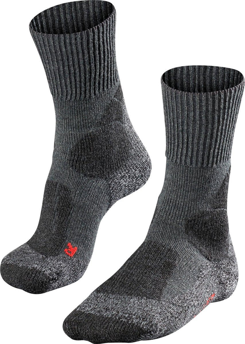Falke TK1 Anti-Blister Wandersocken aus dickem Woll-Funktionsmaterial Herren Grau - Größe 42-43