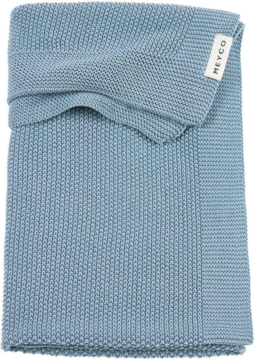 Meyco Baby-Mini-Relief-Kinderbettdecke – Jeansblau – 75 x 100 cm – 1,0 Tog