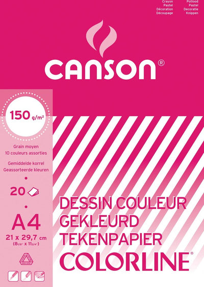 Canson farbiges Zeichenpapier Colorline Format 21 x 297 cm (A4)