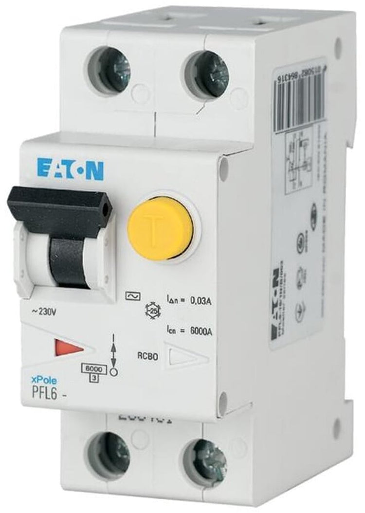 Eaton Fehlerstromschutzschalter 1-polig+n 16a 30ma - pfl6-16 1n b 003 - Typ b