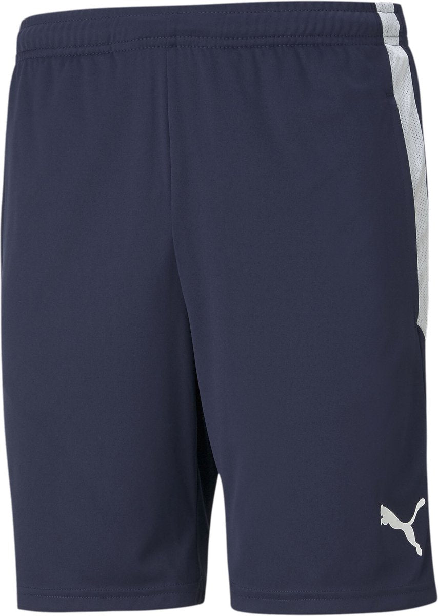 Puma Teamliga Trainingsshorts Herren Sporthose - Peacoat - Weiß