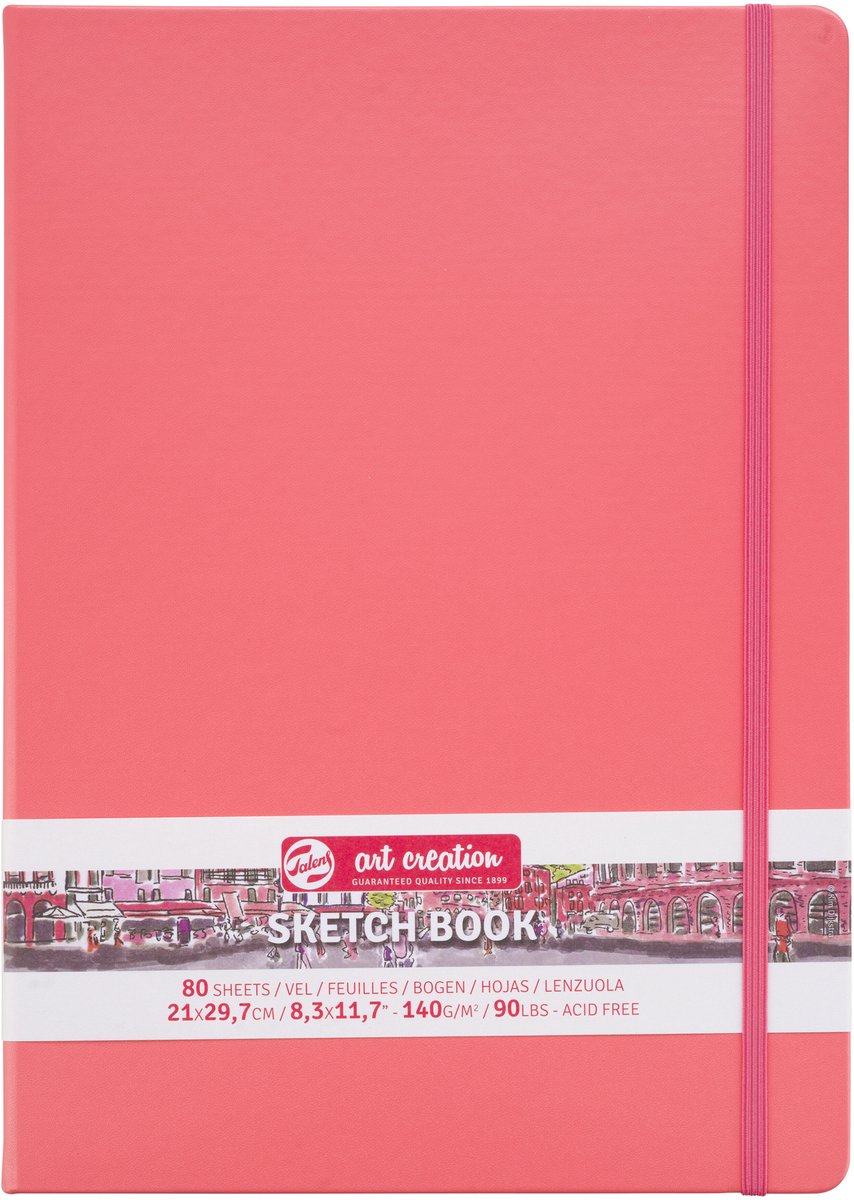 Talens Art Creation Skizzenbuch Korallenrot 21 x 29,7 cm 140 g 80 Blatt