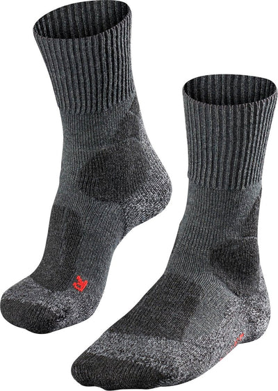 Falke TK1 Anti-Blister Wandersocken aus dickem Woll-Funktionsmaterial Damen Grau – Größe 41-42