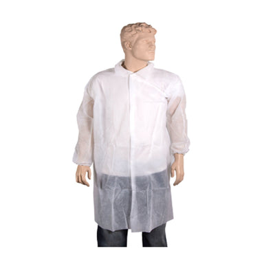 Cmt Vlies-Besucherjacke mit Druckknöpfen XL weiß (50 Stück)