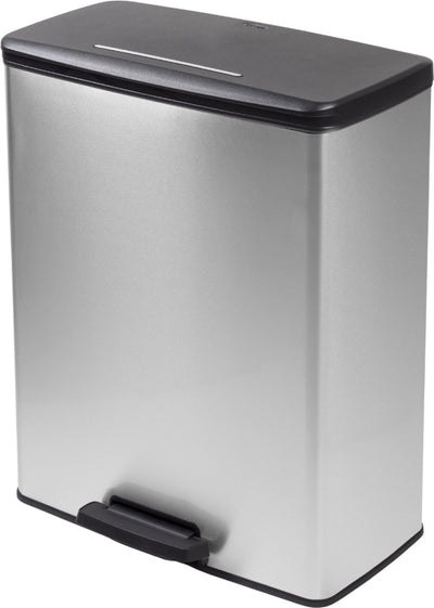 Curver Decobin Abfallbehälter – 65 l – rechteckig – silbermetallic