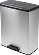 Curver Decobin Abfallbehälter – 65 l – rechteckig – silbermetallic
