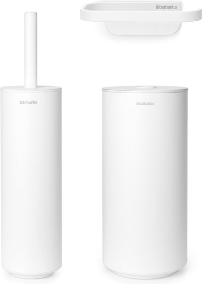 Brabantia Mindset Toilettenzubehör – 3-teilig – Mineral Fresh White
