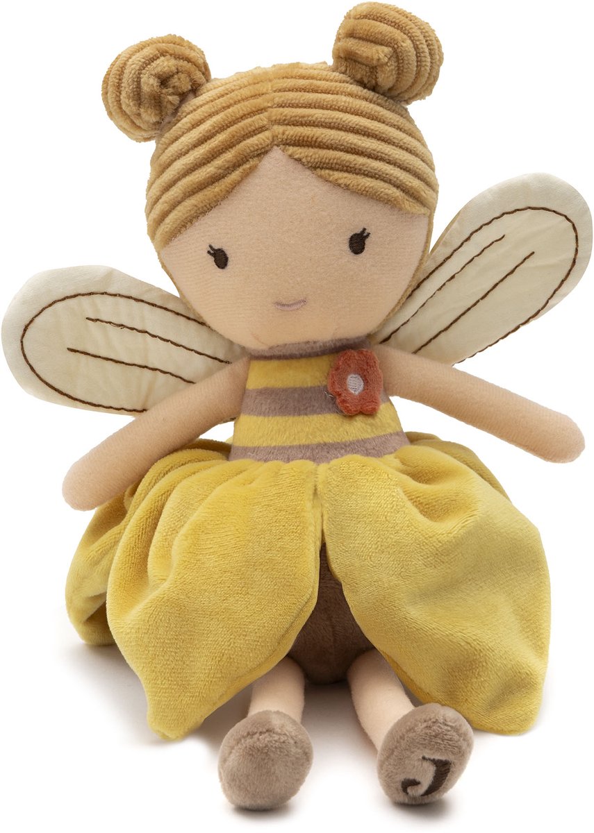 Jollein Kuscheltierpuppe – Bienenlilie – weicher Stoff – Biene