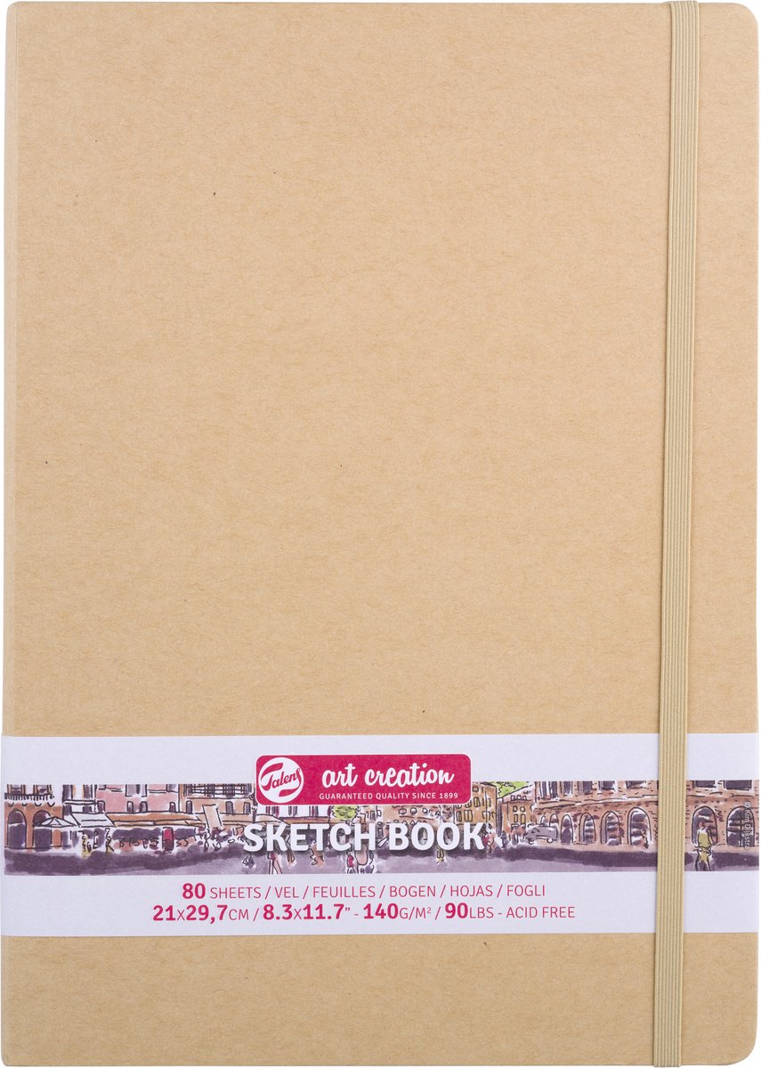 Talens Art Creation Skizzenblock 21 x 29,7 cm – 80 Blatt – Kraftpapier