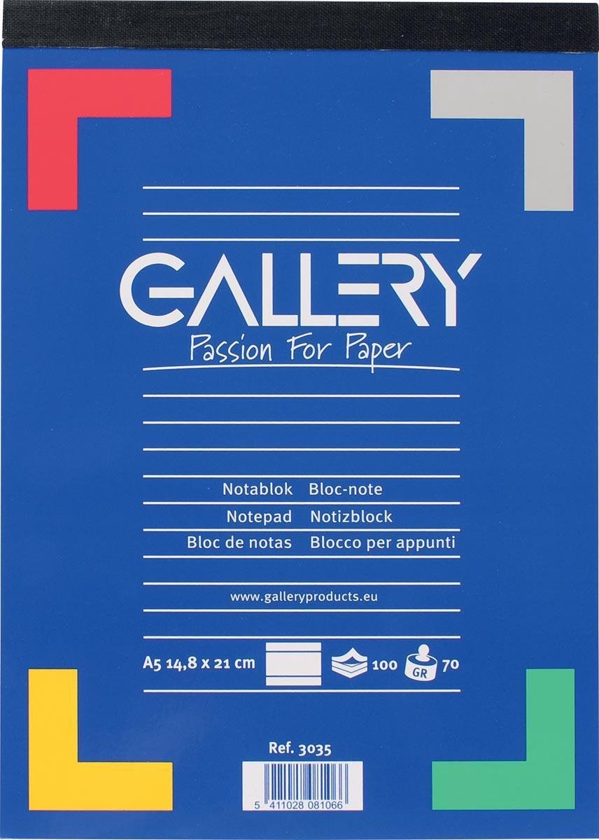Galerie-Schreibblock, ft A5, liniert, Block mit 100 Blatt