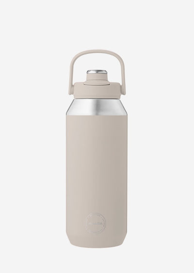 Aya ida aya ida - Sportflasche - Trinkflasche - Thermosflasche - Wasserflasche - Edelstahl - 950 ml - Cremebeige