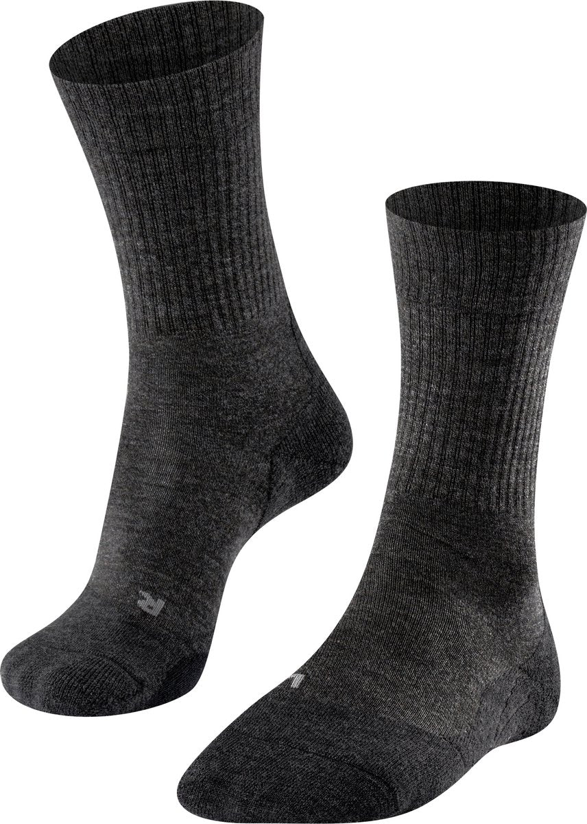 Falke TK2 Wool Anti-Blister Wandersocken aus dickem Woll-Funktionsmaterial Herren Grau - Größe 42-43