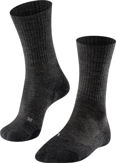 Falke TK2 Wool Anti-Blister Wandersocken aus dickem Woll-Funktionsmaterial Herren Grau - Größe 42-43