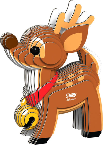 Eugy 3D-Puzzle – Weihnachtsrentier – Weihnachtsfiguren – nachhaltig – alle sammeln – 6 Jahre