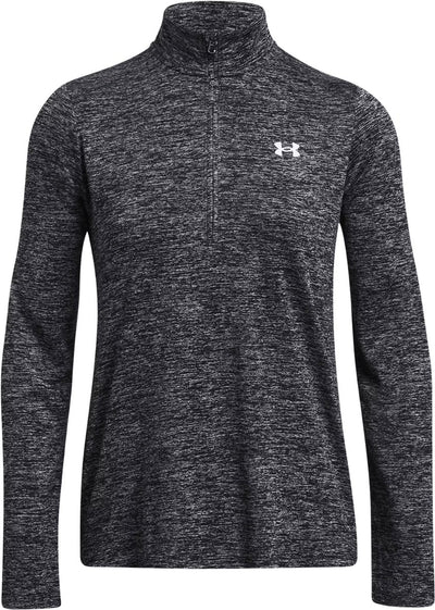 Under Armour Tech 1 2 Zip-Twist-Blk Damen-Sportpullover – Schwarz – Weiß
