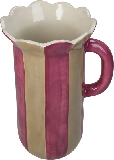 HD Collection Vase Streifen Steingut 16x13,8x25,5cm