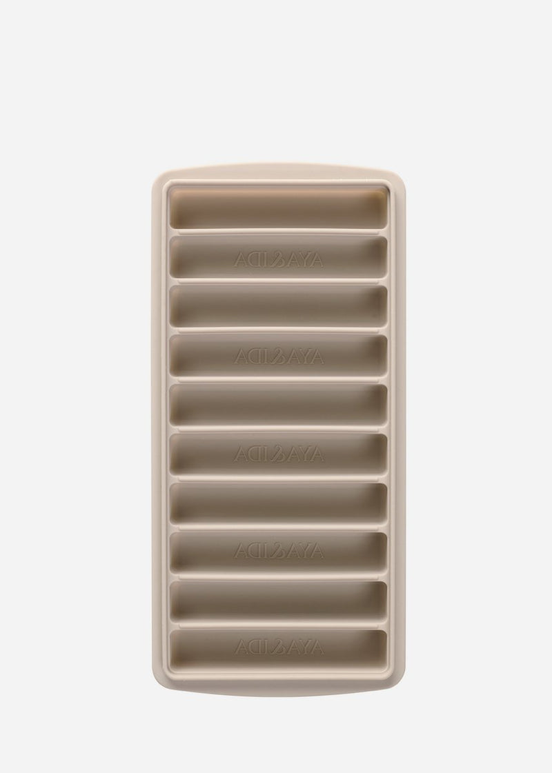 Aya ida aya ida - Eiswürfelform - Eiswürfelform - Eiswürfelform aus Silikon mit Deckel - BPA-frei - wiederverwendbar - längliche Eiswürfel für Flaschen - Kaltgetränke - Cremebeige