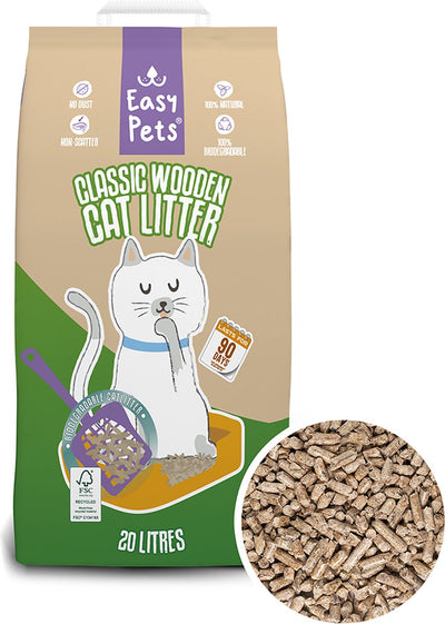 EasyPets Biologisch abbaubare Holzpellets Katzenstreu