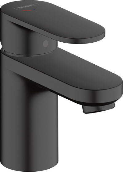 Hansgrohe Lackmischung – Waschtischarmatur – Einhebelbedienung – Kaltstart energiesparend – ohne Ablaufgarnitur – 70 mm Größe – mattschwarz