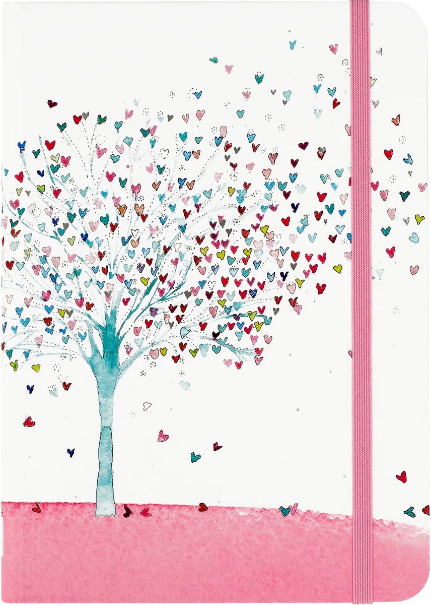 Peter Pauper kompaktes Notizbuch – Baum der Herzen – mit elastischem Verschluss – 13 x 18 cm