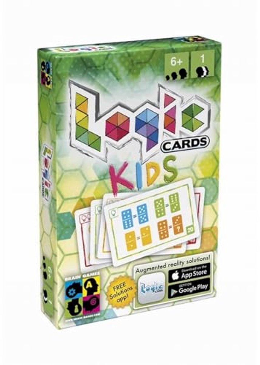 Denkspiele, Logikspielkarten für Kinder, grünes Lernspiel.