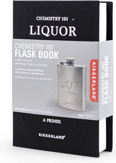 Kikkerland Flachmann aus Leder – 200 ml – Trinkflasche – Outdoor