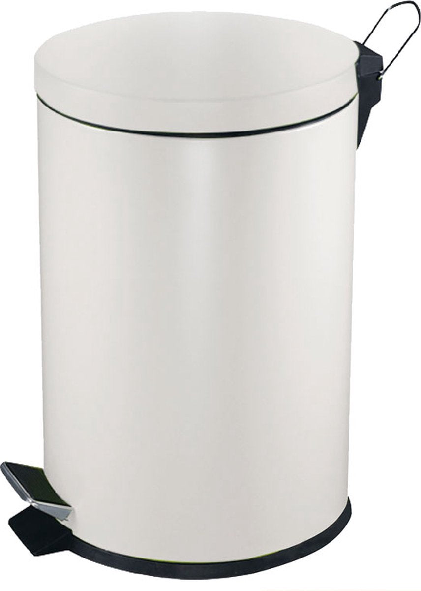 V-Teil - Treteimer 5 Liter - Griff - Weiß - Abfalleimer