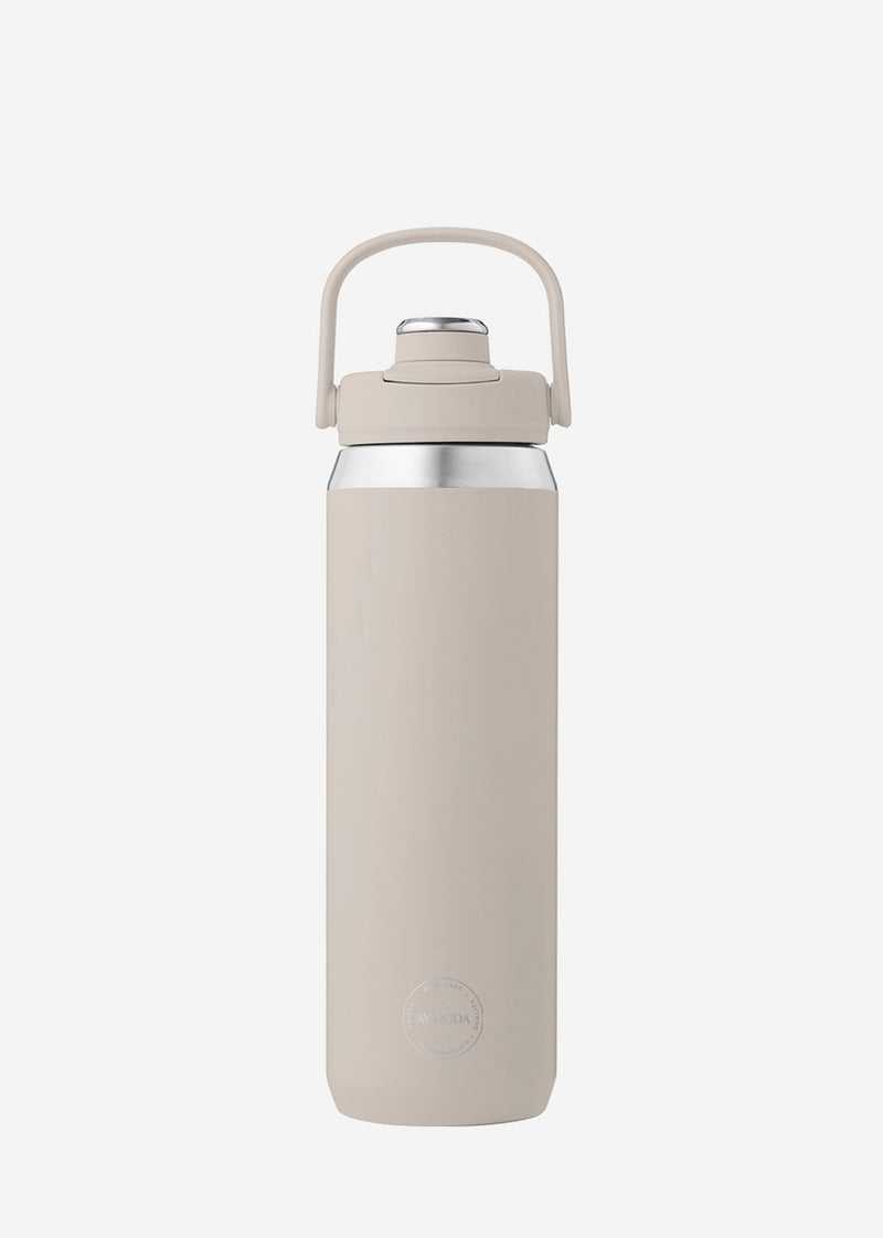 Aya ida aya ida - Sportflasche - Trinkflasche - Thermosflasche - Wasserflasche - Edelstahl - 700 ml - Cremebeige