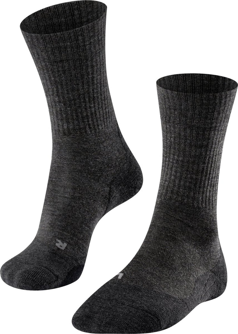 Falke TK2 Wool Anti-Blister Wandersocken aus dickem Woll-Funktionsmaterial Herren Grau - Größe 46-48