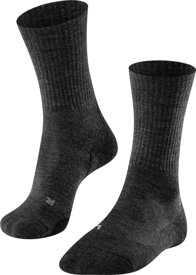 Falke TK2 Wool Anti-Blister Wandersocken aus dickem Woll-Funktionsmaterial Herren Grau - Größe 44-45