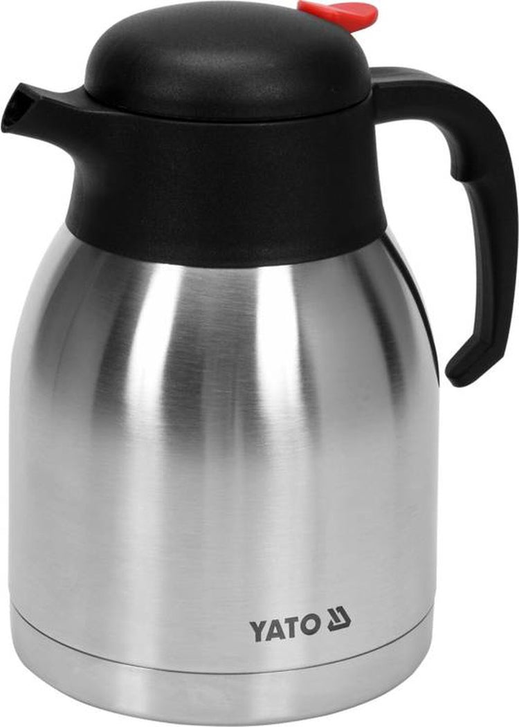 Yato yg-07013, 1,5 l Thermoskanne schwarz, Edelstahl, Polypropylen (PP), Edelstahl, täglicher Gebrauch