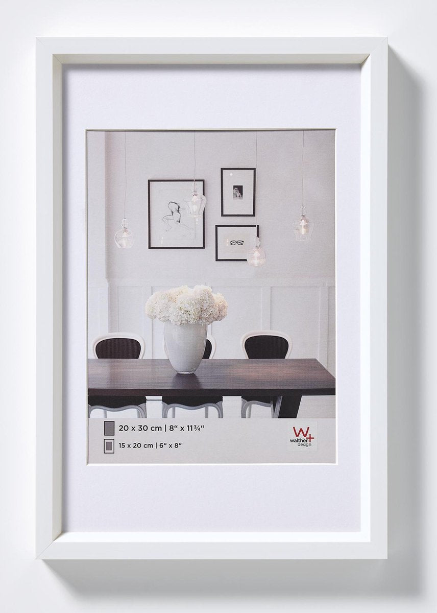 Walther Steel Style - Kunststoffrahmen - Fotogröße 40x60 cm - Weiß