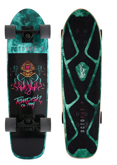 Tempish Octopuss Cruiser Board – 28,5 Zoll (72 cm) – kompaktes Cruiser-Skateboard