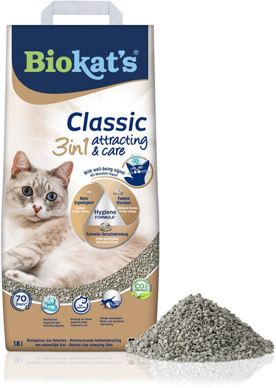 Biokat's klassische Lockpflege – 18 l – Katzenstreu – klumpend