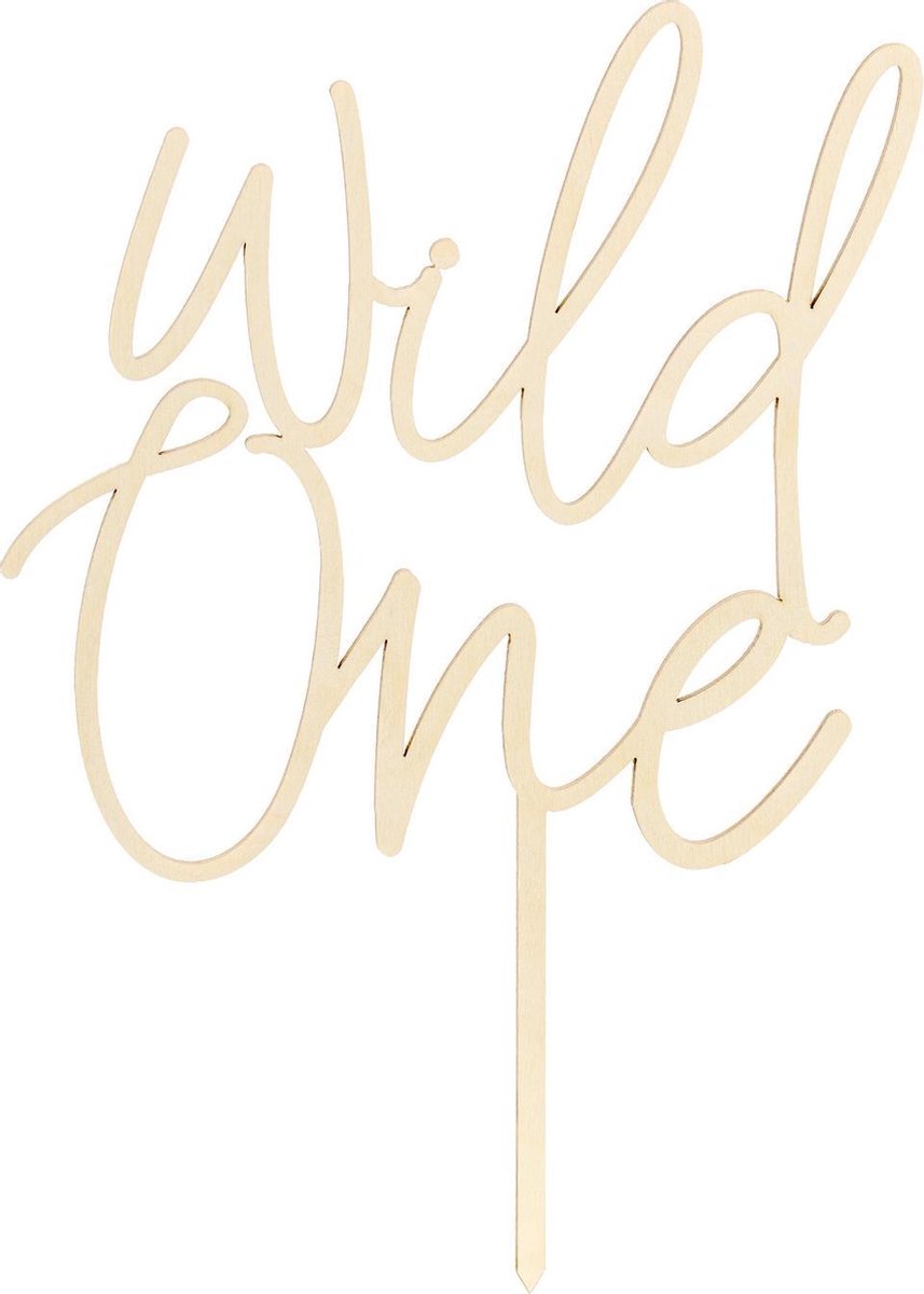 Partydeco Tortenaufsatz aus Holz Wild One 22cm