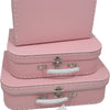 Playwood Cardboard Koffer Set Pink, 3st.