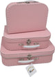 Playwood Cardboard Koffer Set Pink, 3st.